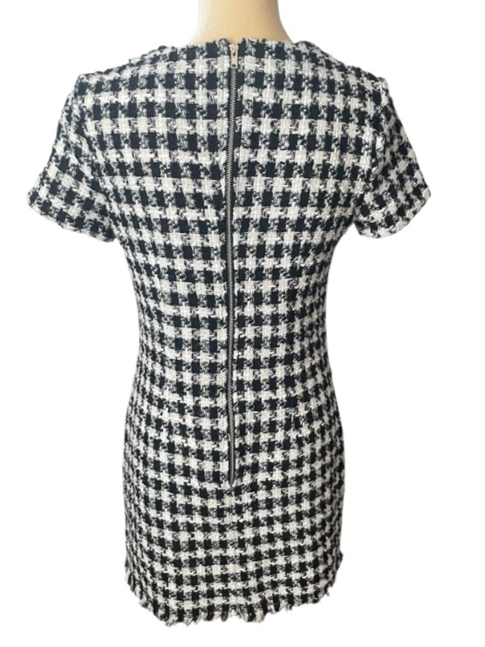 BeBop Black and White Houndstooth Mini Dress - Picture 4 of 5